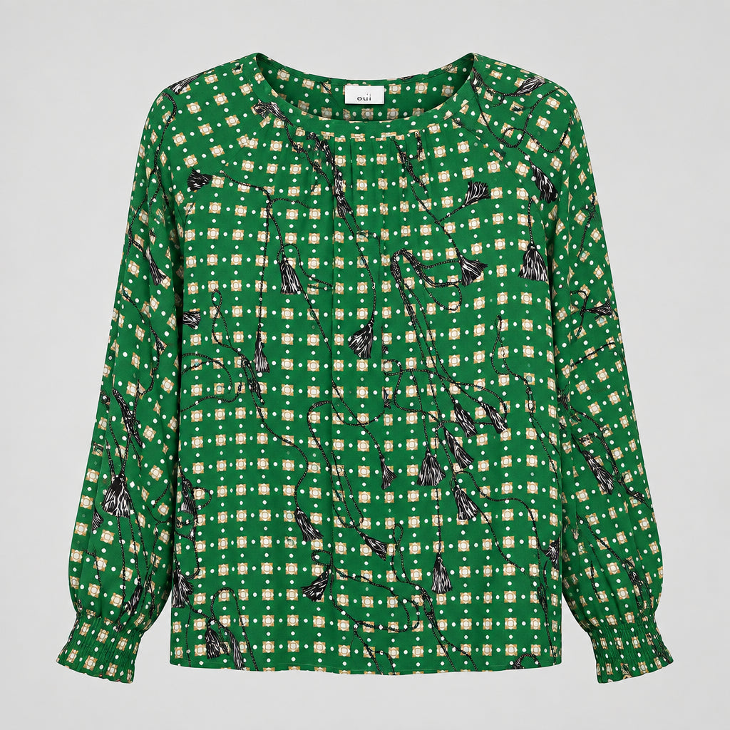 Cabi Green Voyage Blouse Style 4535 Size M