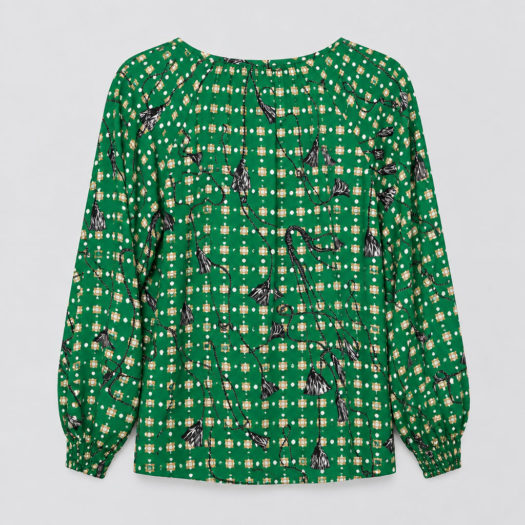 Cabi Green Voyage Blouse Style 4535 Size M
