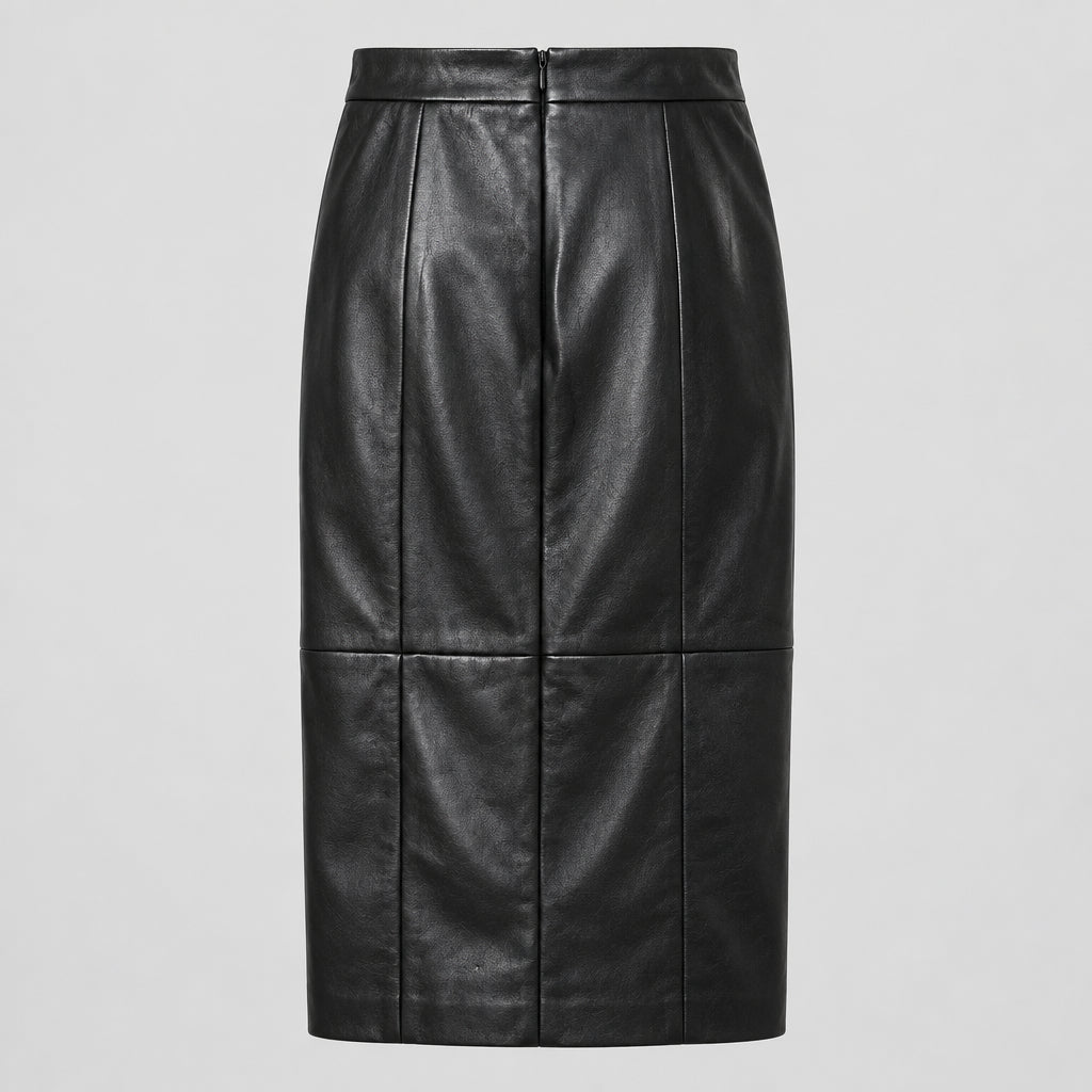 Bagatelle Collection Faux Leather A Line Midi Skirt Size S