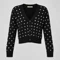 Olivaceous Black Studded Cardigan Sweater Size S
