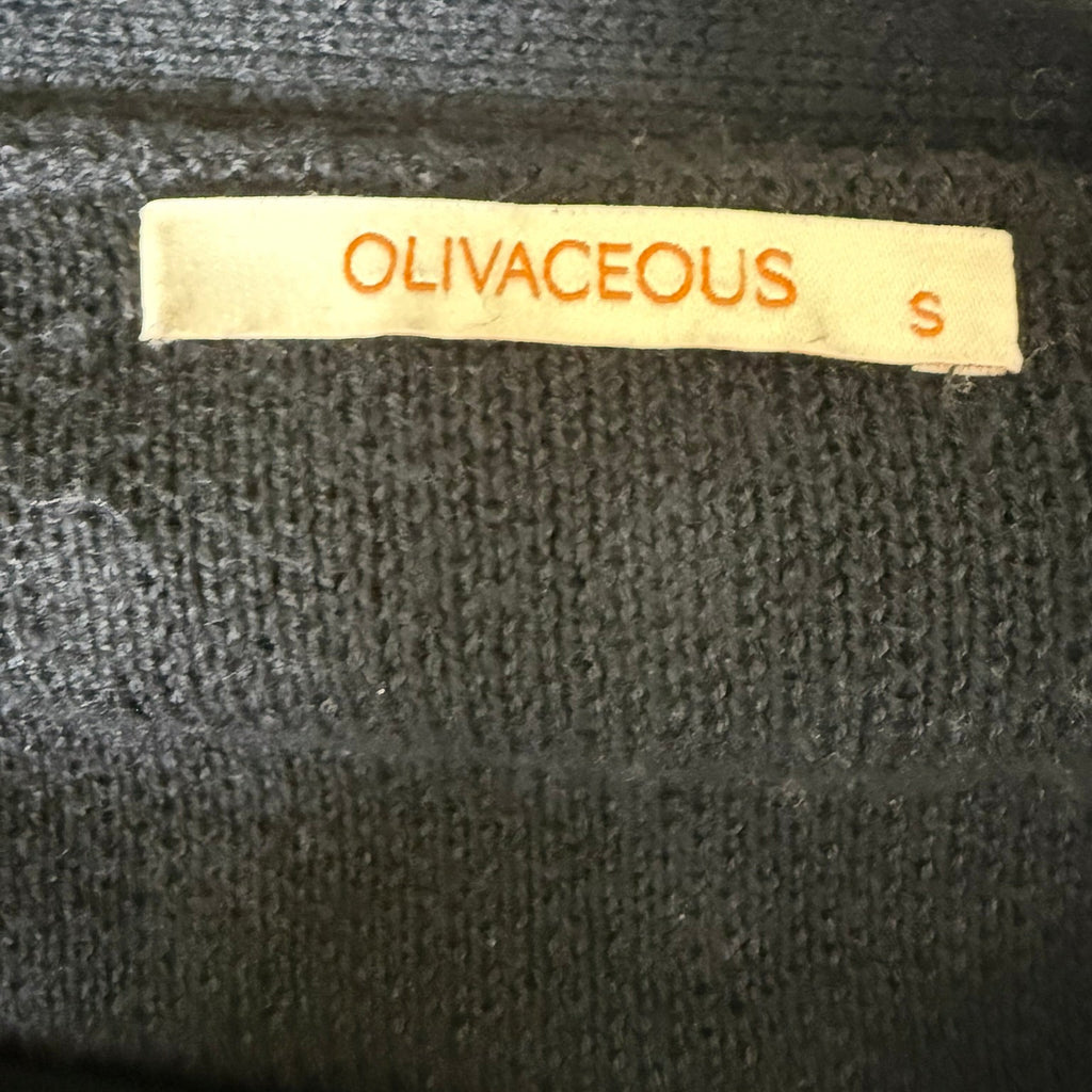 Olivaceous Black Studded Cardigan Sweater Size S