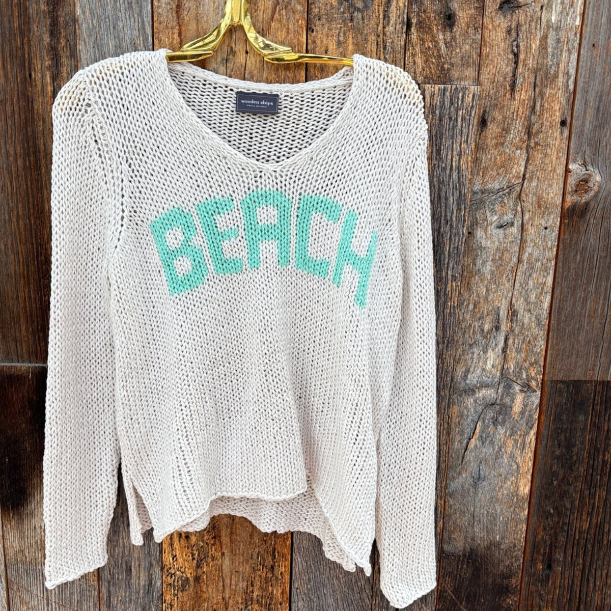 Wooden Ships Beach Knit Sweater Size S/M