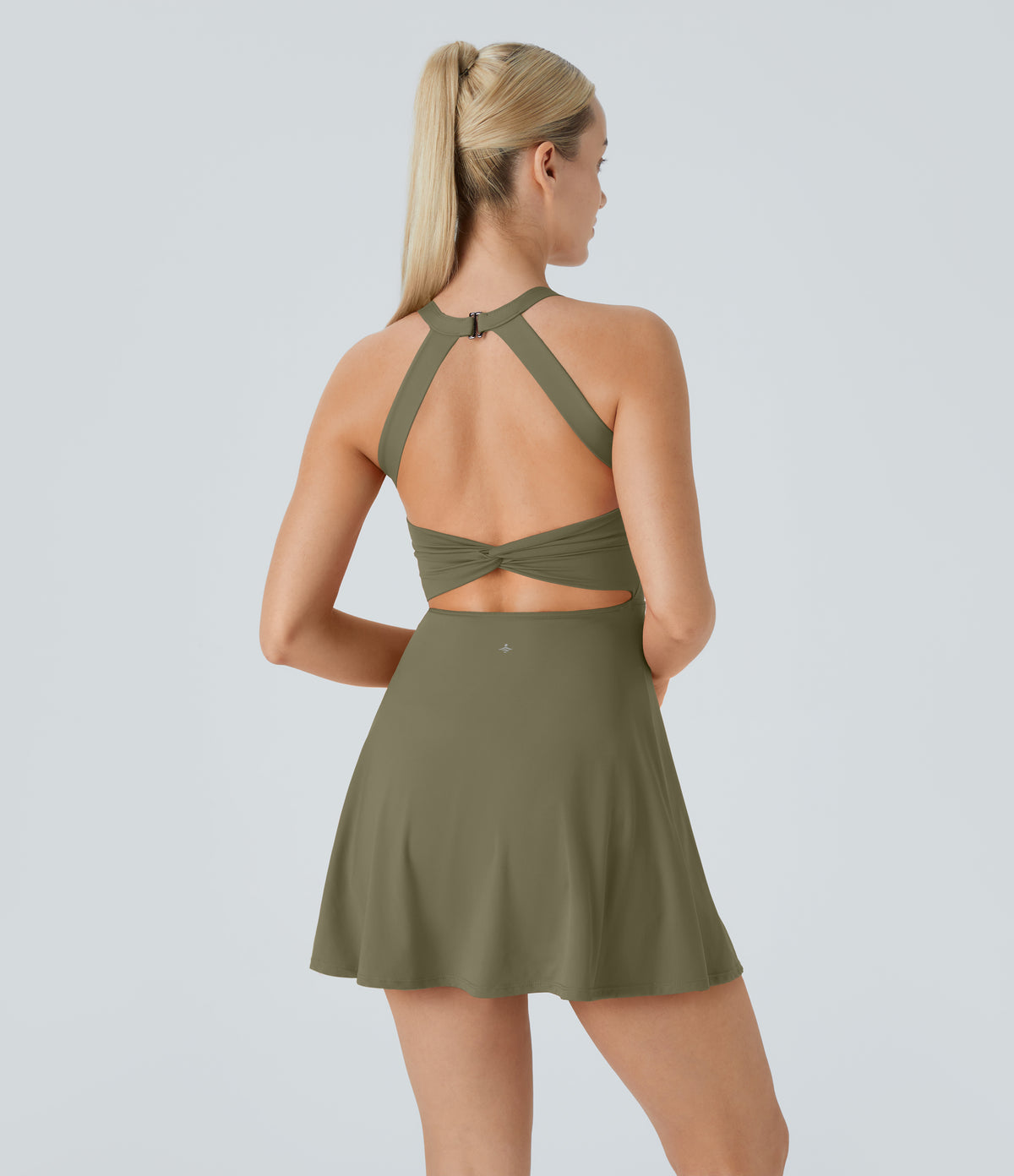 Halara SoftlyZero Airy Backless Twisted Active Dress Size Small