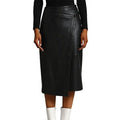 Bagatelle Collection Faux Leather A Line Midi Skirt Size S