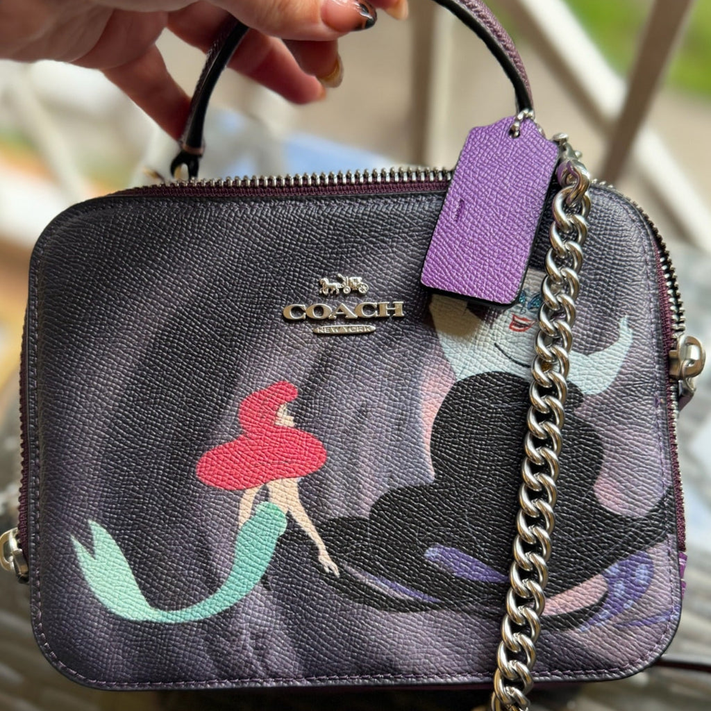 Coach x Disney Box Crossbody with Ursula Motif
