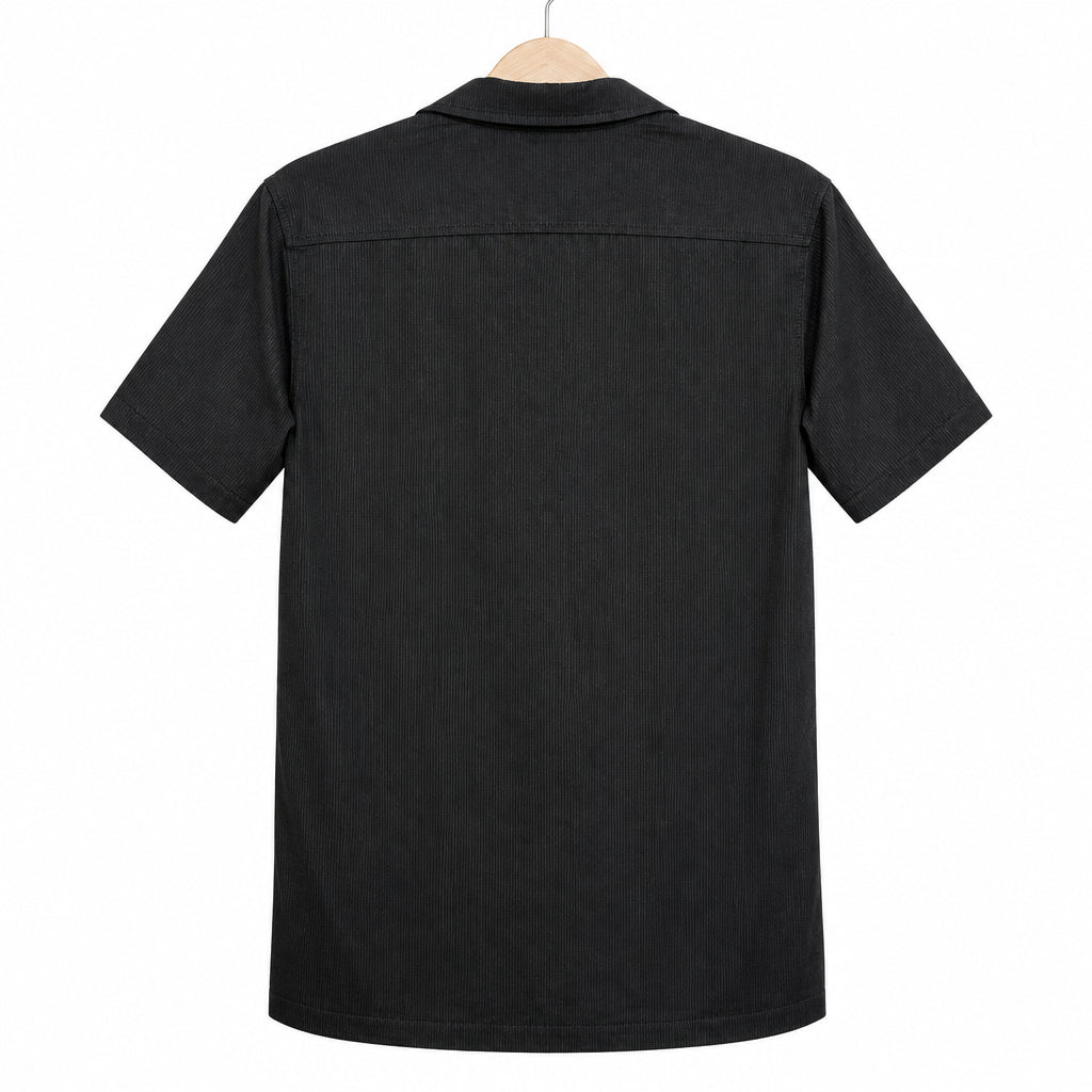 Psycho Bunny Men's Black Camp Collar Short Sleeve Shirt Size S