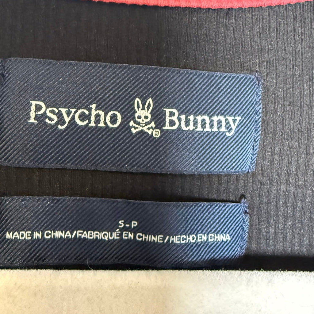 Psycho Bunny Men's Black Camp Collar Short Sleeve Shirt Size S