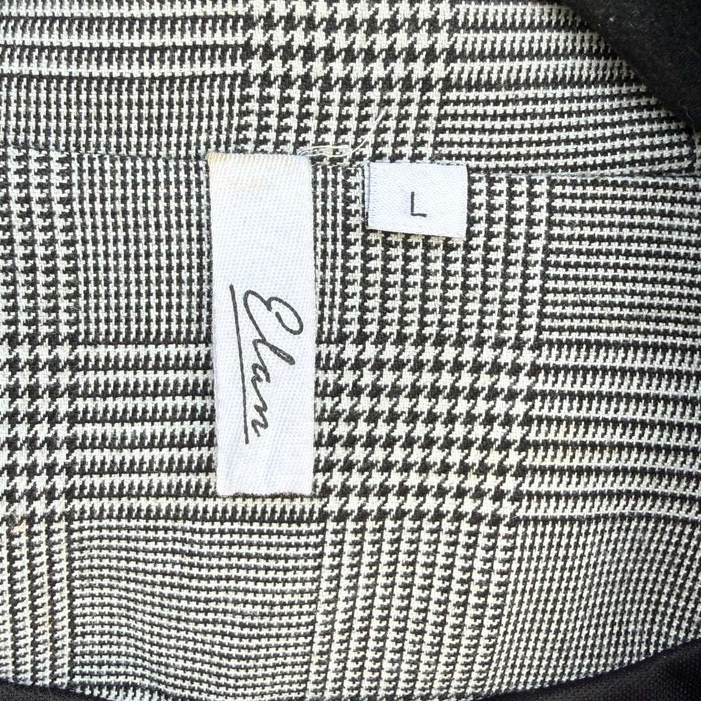 Elan Houndstooth Rhinestone Love Blazer Size L