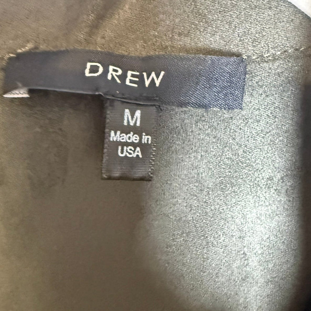 Drew Faux Suede Button Up Jacket Size M
