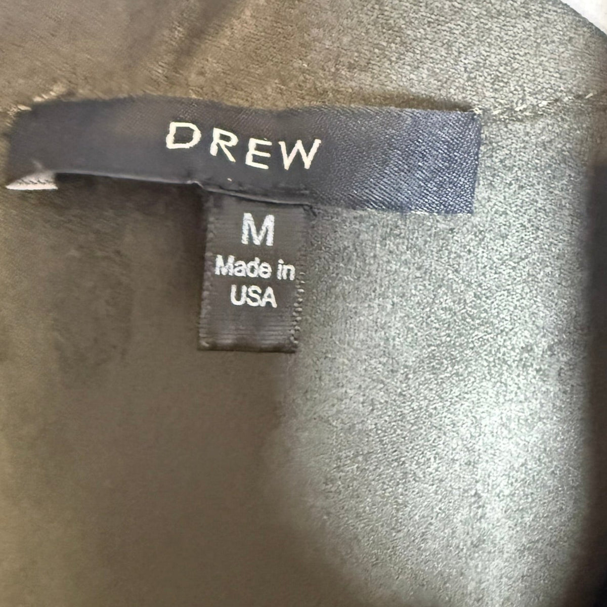 Drew Faux Suede Button Up Jacket Size M