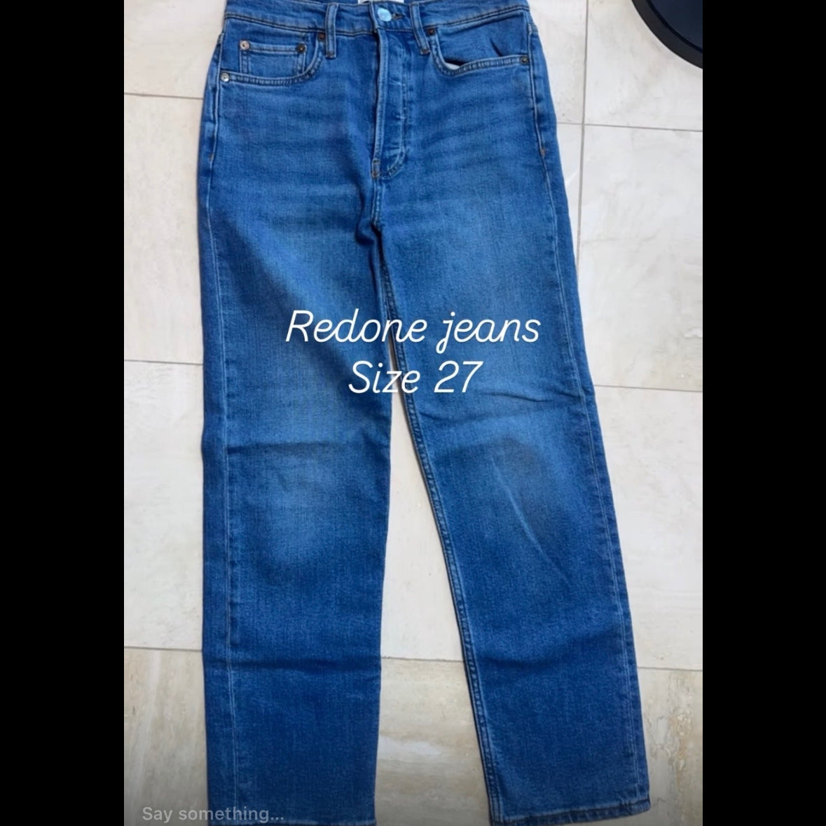 RE/DONE Stretch Button Fly Jeans Size 27
