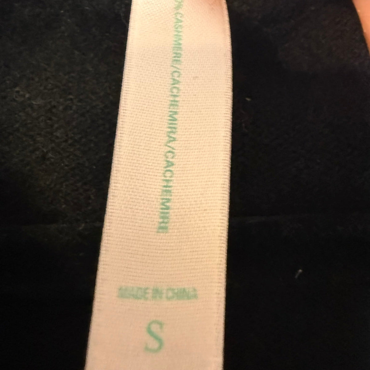 Aqua Black Cashmere Ruffle Cardigan Size Small