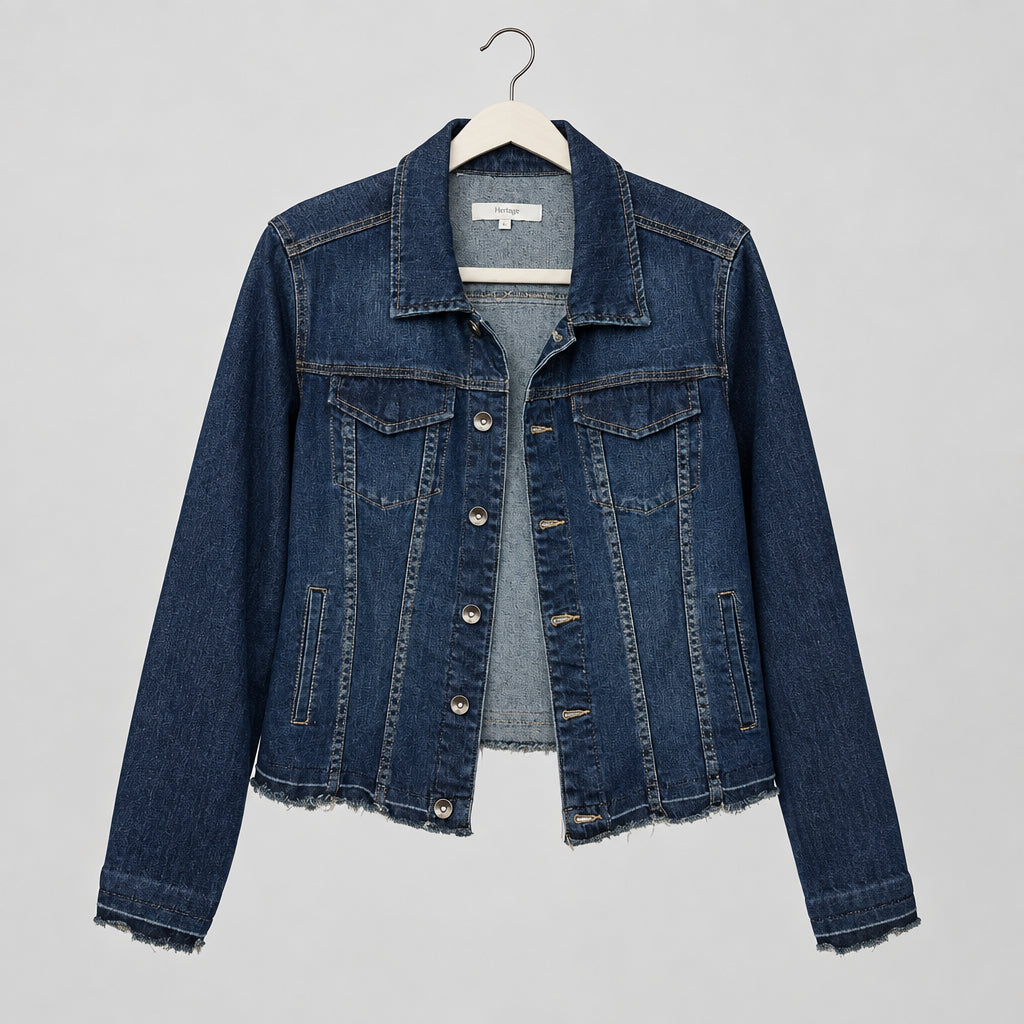Htrailz Denim Jacket with Scarf Panel Size L