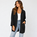 Kamalikulture x Norma Kamali Black Long Duster Cardigan Size S
