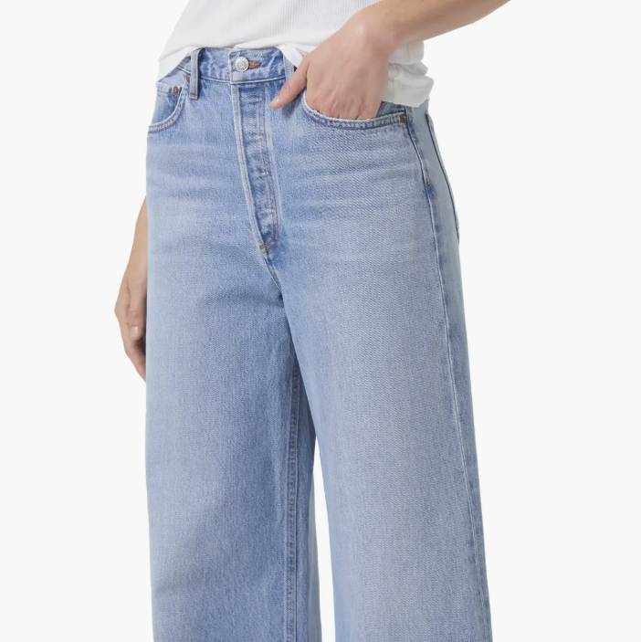 AGOLDE Dame High Waist Wide Leg Organic Cotton Jeans Size 25