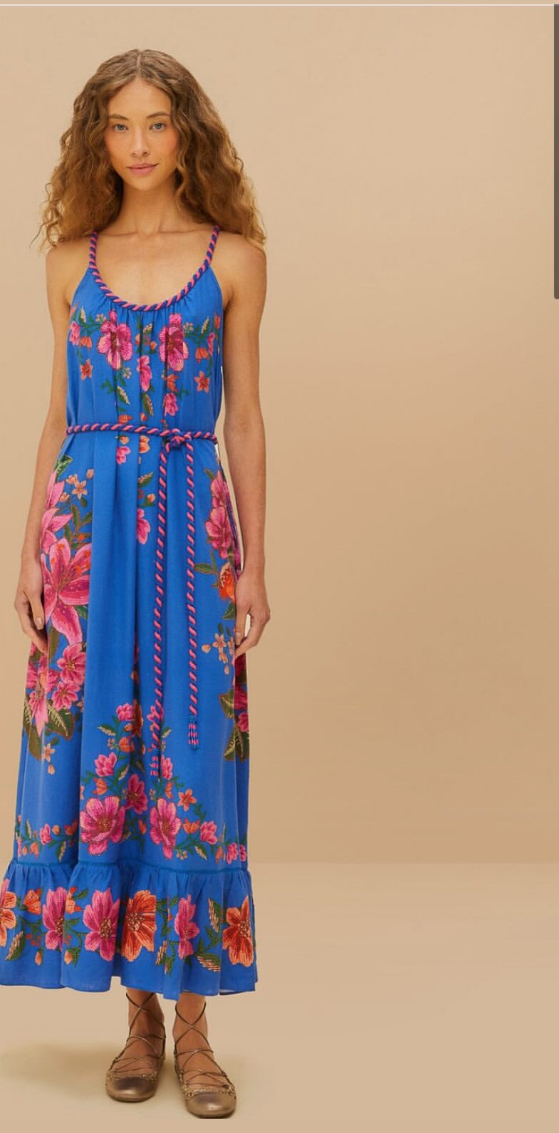 FARM RIO Summer Fruit Scarf Dress Size XS (runs big)