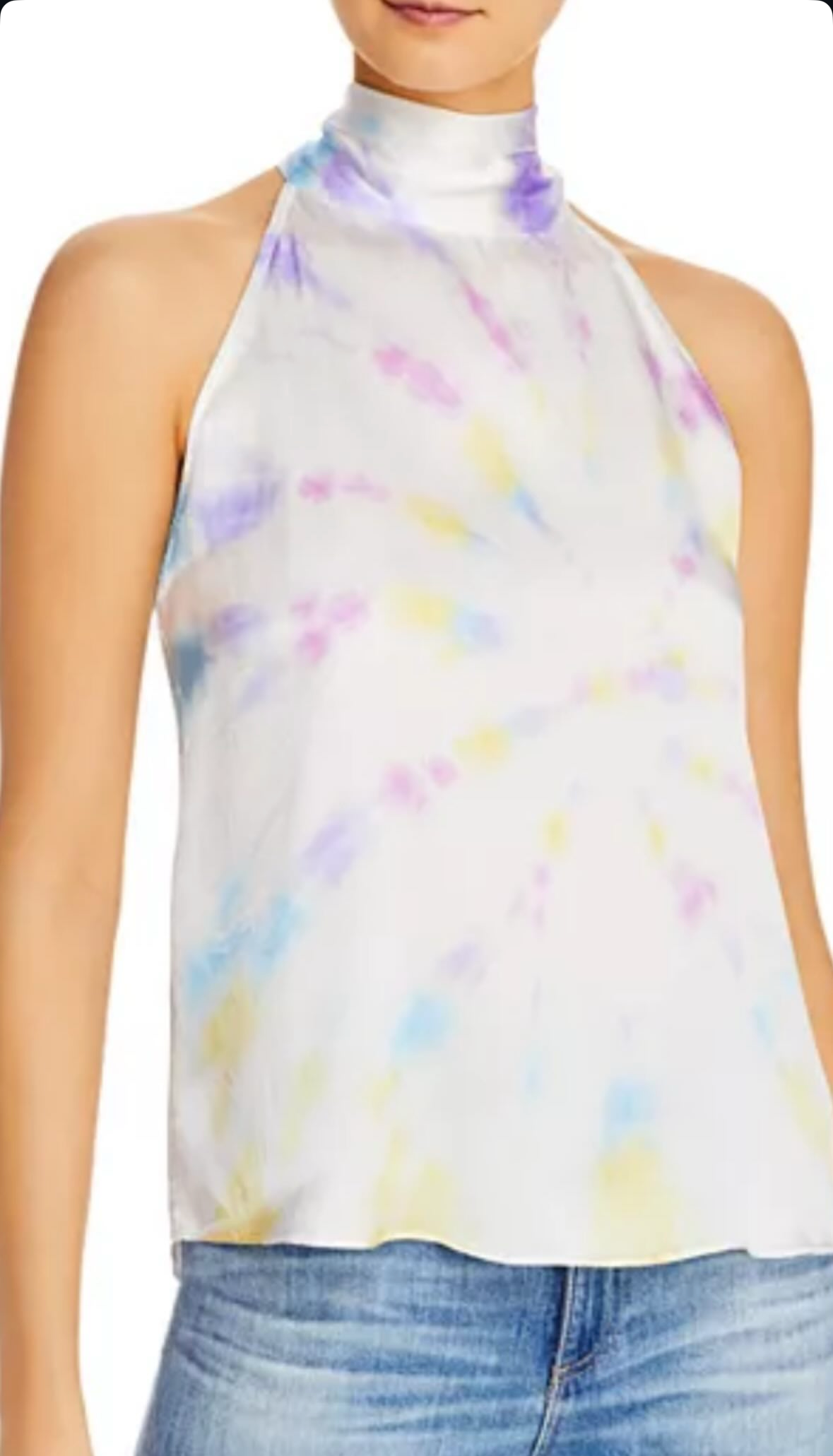 Generation Love Colorful Tie-Dye Halter Tank Top size Large