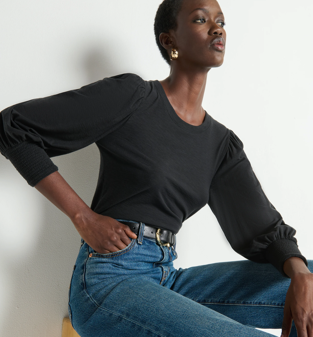 Nation LTD Loren Tee-Jet Black Size Large