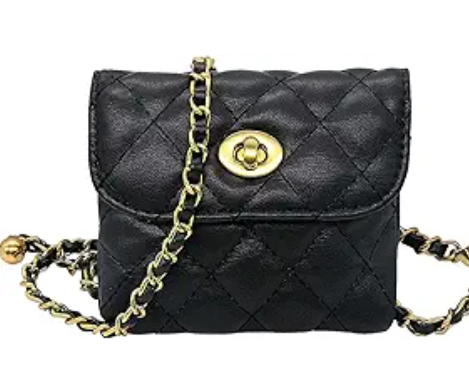 Leather Waist Bag - Mini Chain Belt Bag