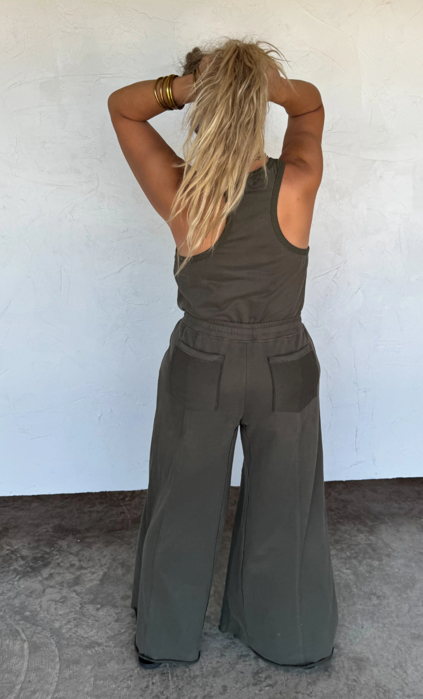 Blakeley Olive Jet Set Terry Jumper Size L/XL