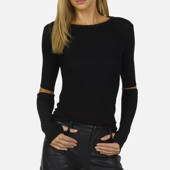 Michael Lauren Solomon Core Fitted Tee Black Size Small