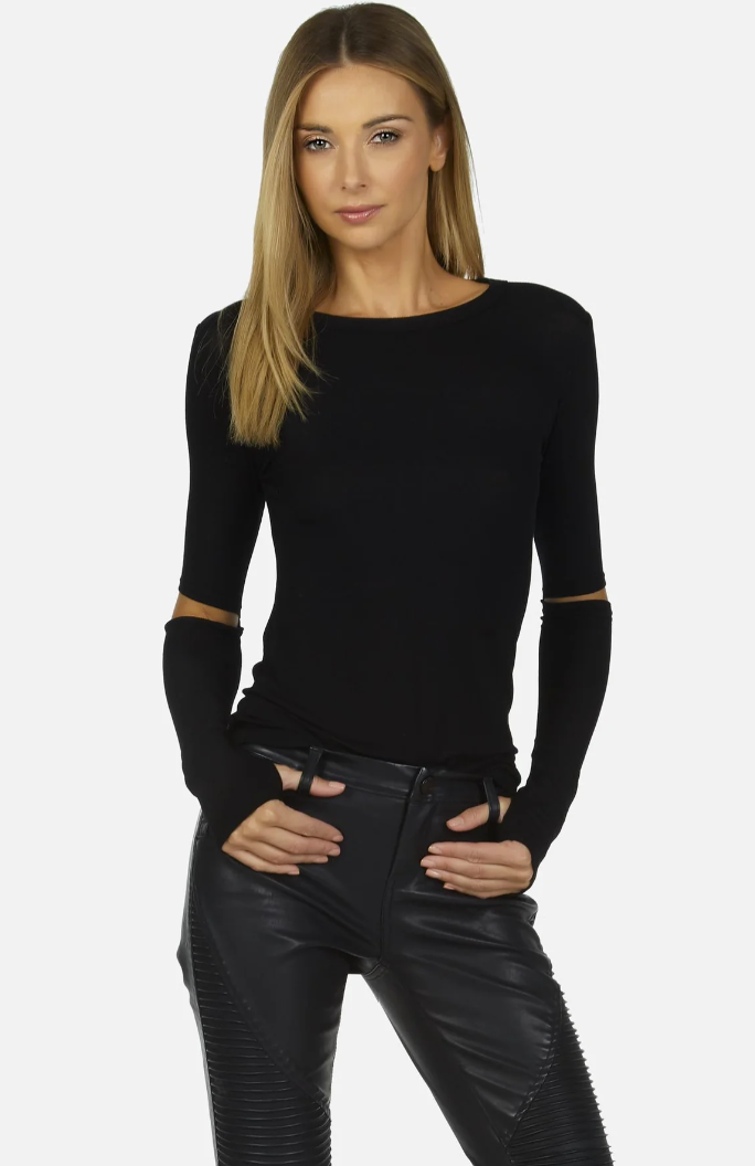 Michael Lauren Solomon Core Fitted Tee Black Size Small