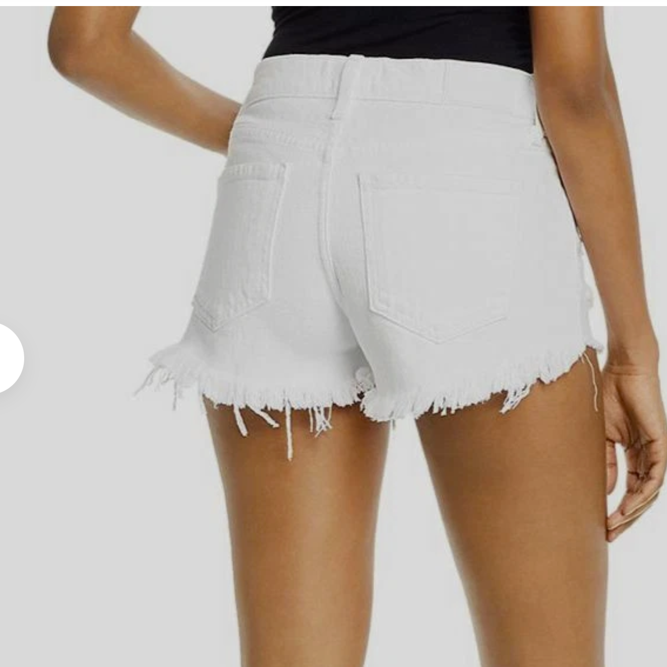 Pistola Women's White Distressed High-Rise Cutoff Denim Mom Shorts Size 26