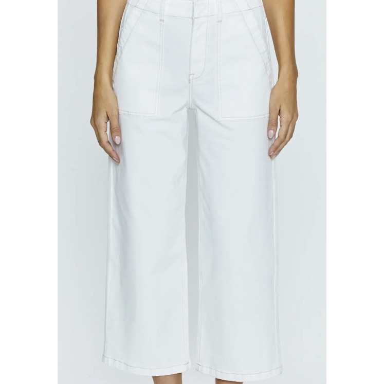 Pistola Sophia Stretch Cotton Ankle Wide Leg Pants Size 25