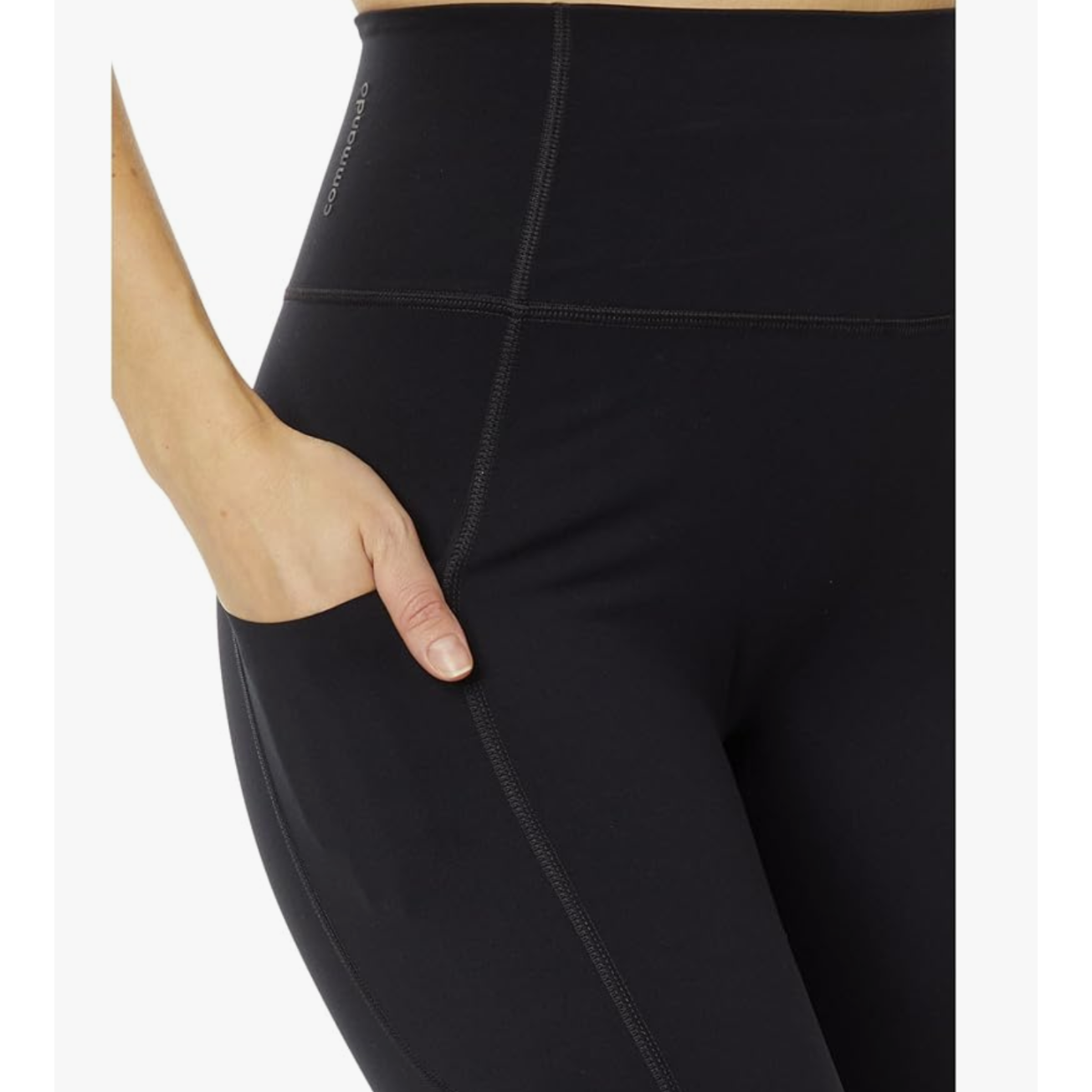COMMANDO FAST TRACK Leggings with SIDE POCKET, BLACK, Small