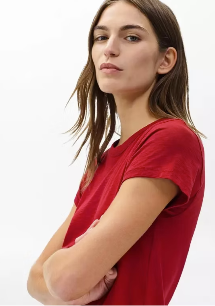 Rag & Bone The Slub Tee- Red Size Medium