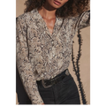 Rails Rebel Silk Snake Print Shirt Size Small