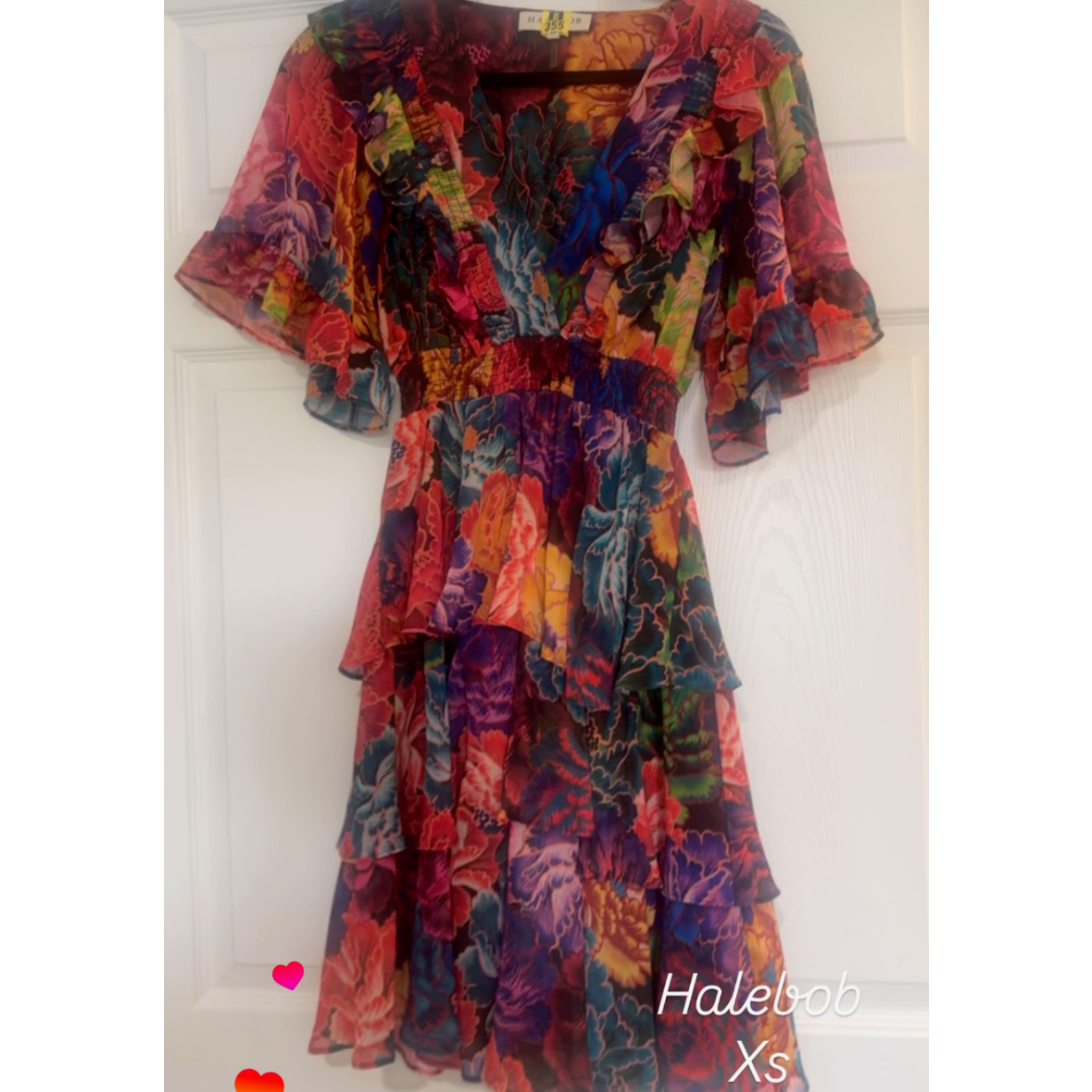 Hale Bob Floral Ruffle Mini Dress
