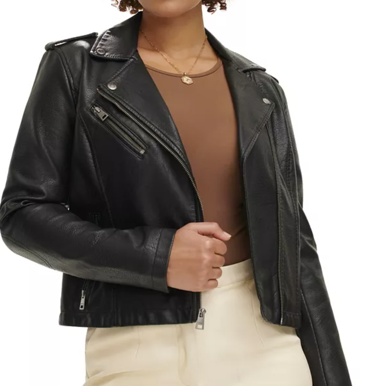 Levi's Faux Leather Moto Jacket Size Medium