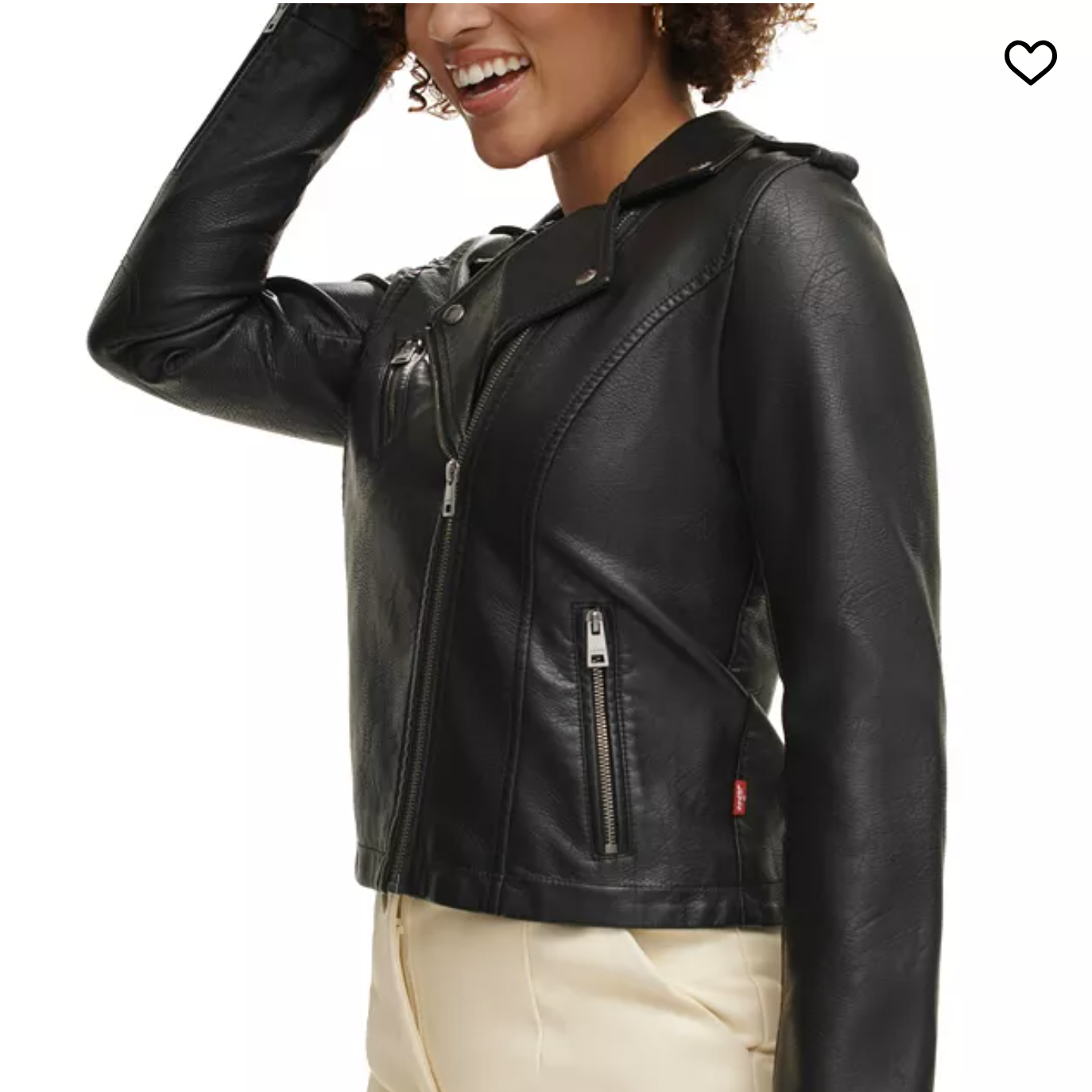 Levi's Faux Leather Moto Jacket Size Medium