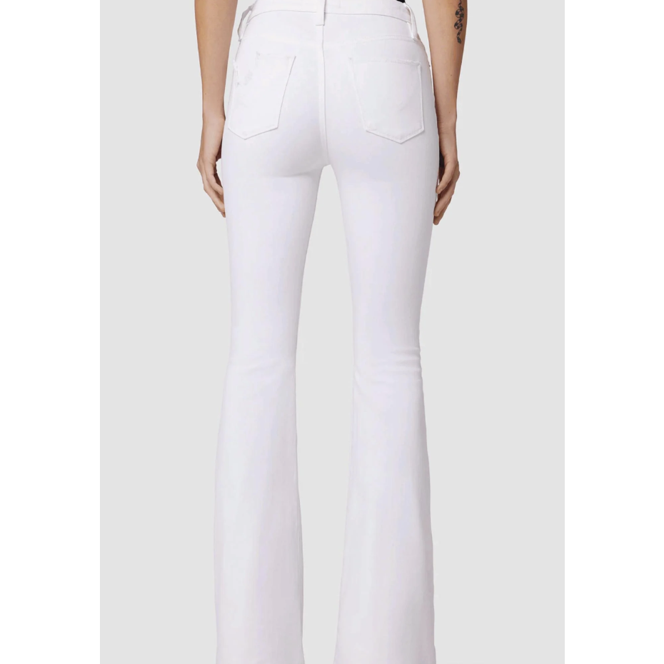 Hudson Holly High Rise White Flare Jeans Size 28