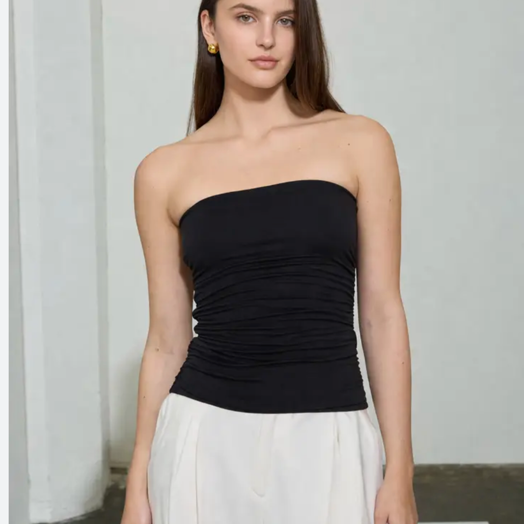The Workshop Strapless Ruched Tube Top Size Medium