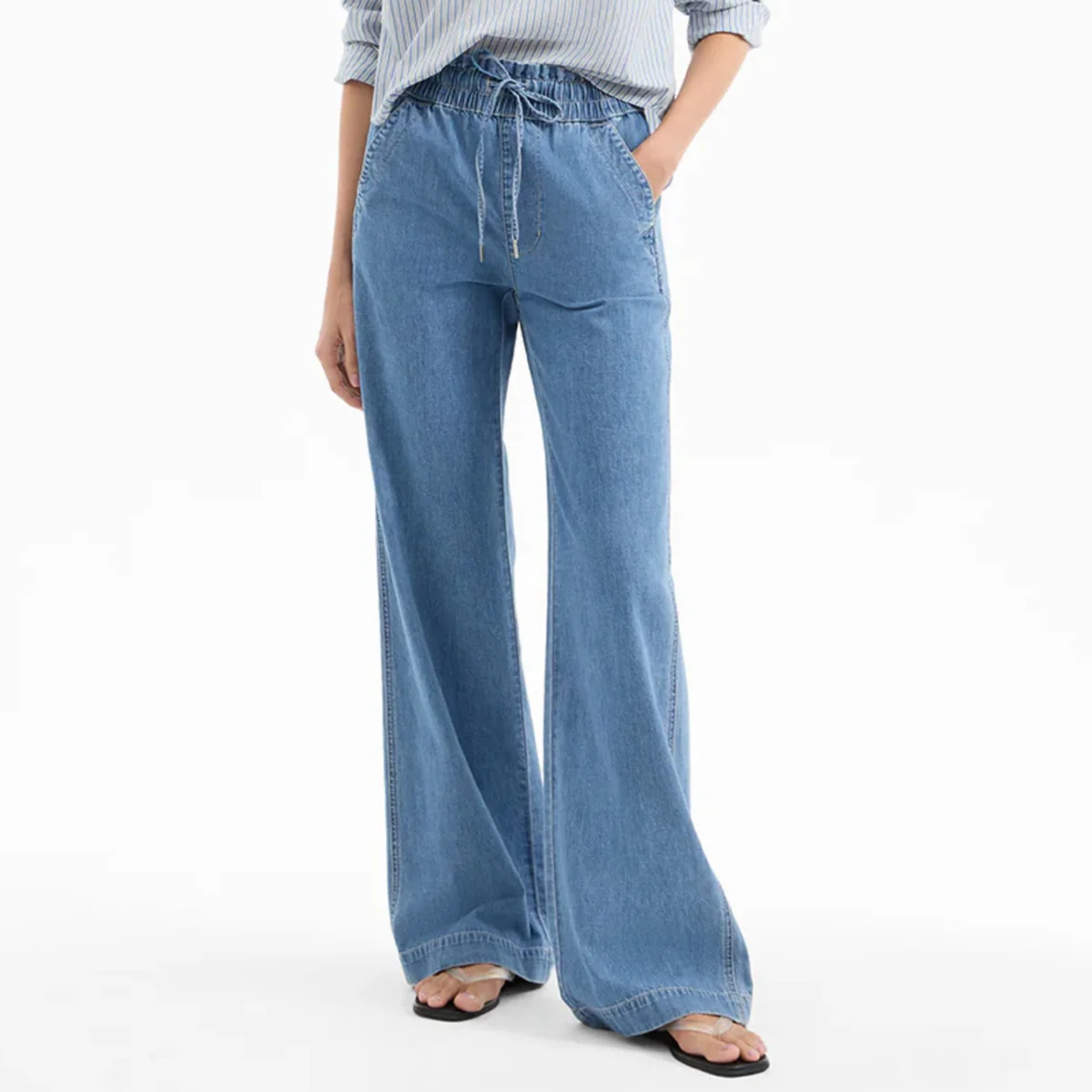 Veronica Beard Dunford Drawstring Jeans Size 6