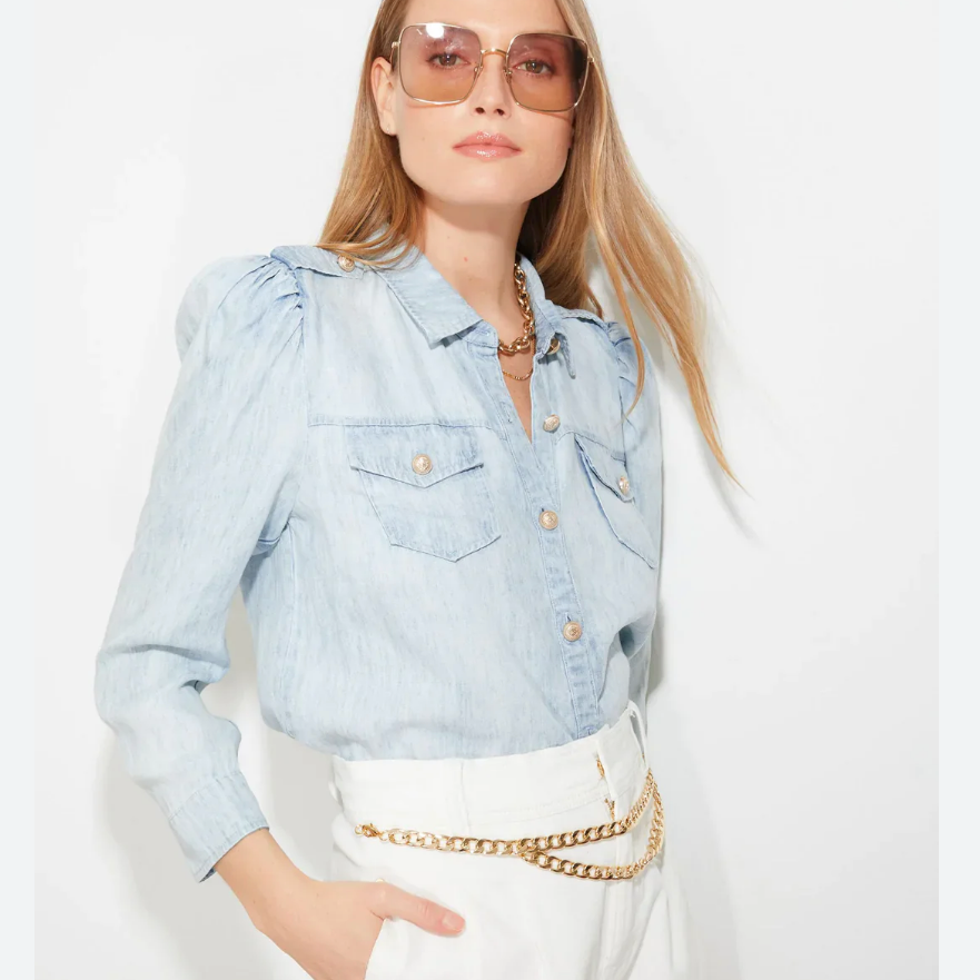 Generation Love Tencel Linen Shirt Size Large