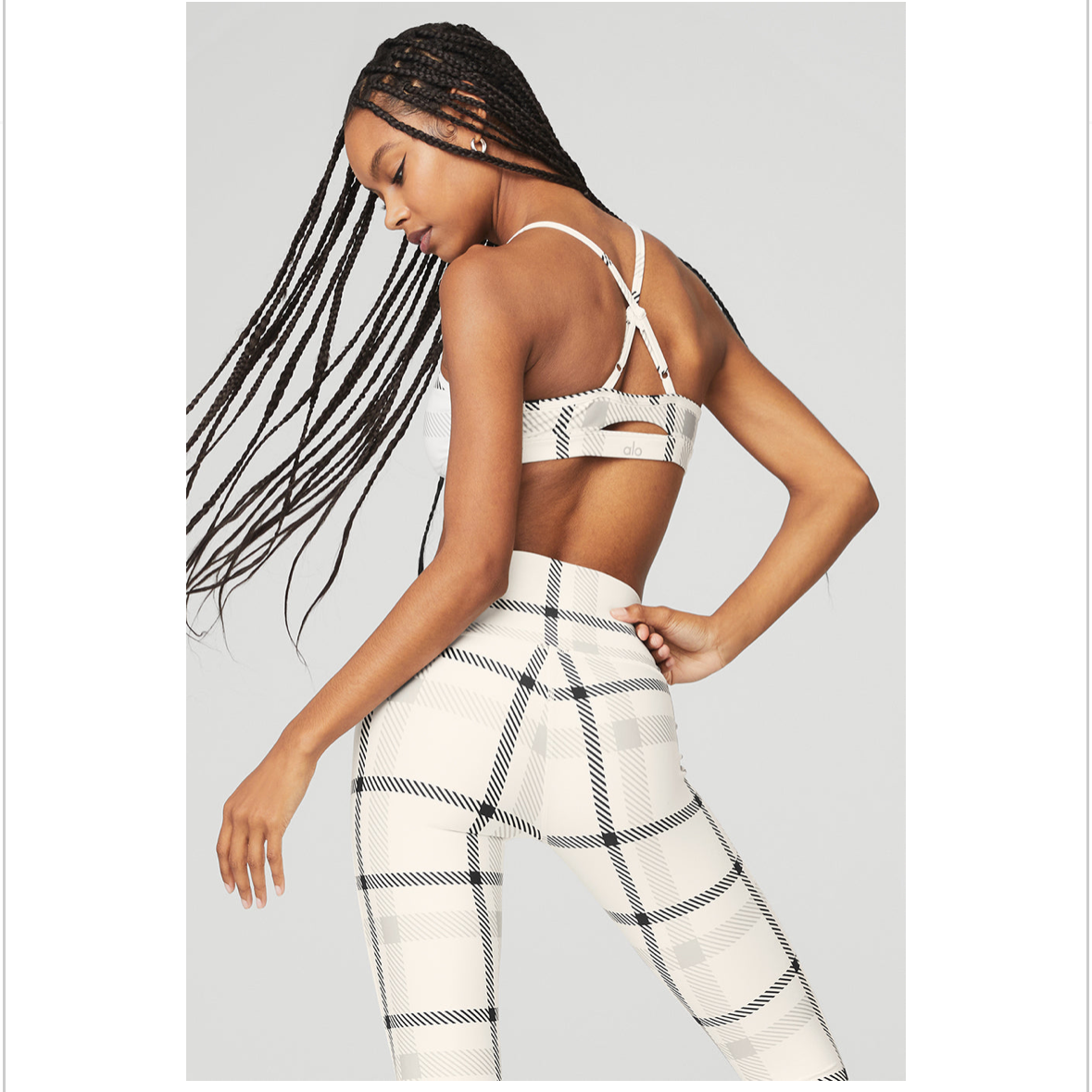 Alo Yoga Plaid Matching Set Size Medium
