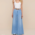 L'Agence Lorenza High-Rise Wide Leg Jeans Light Wash Size 28