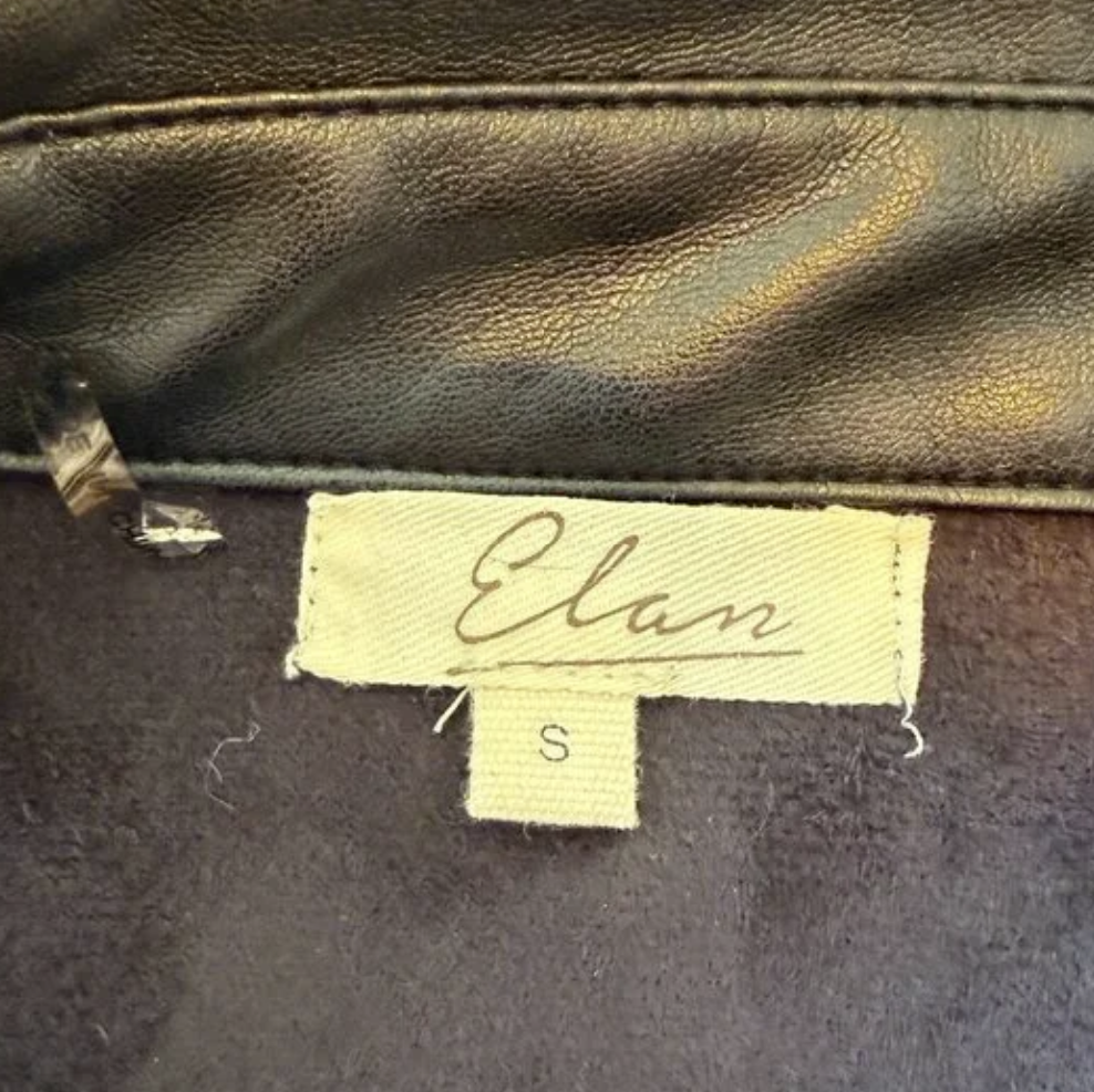 Elan Faux Leather Shacket Size Small