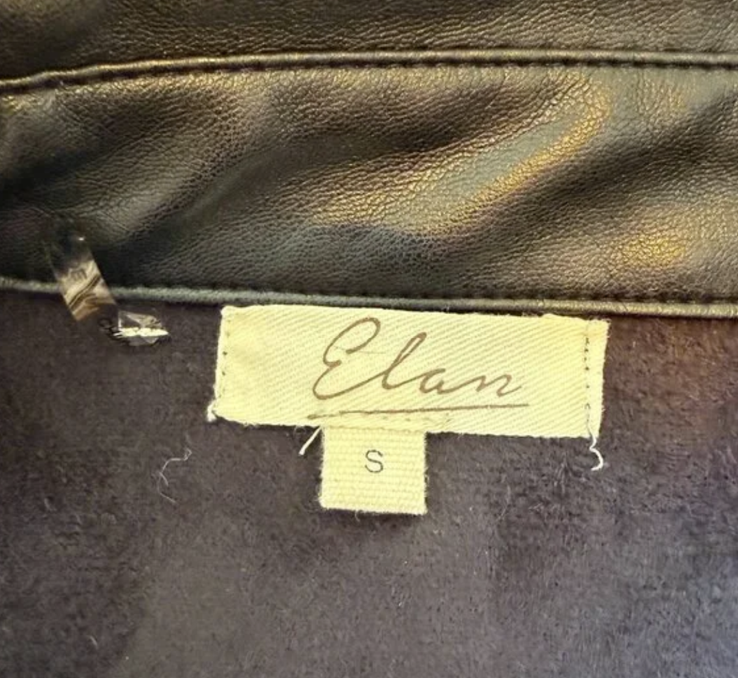 Elan Faux Leather Shacket Size Small