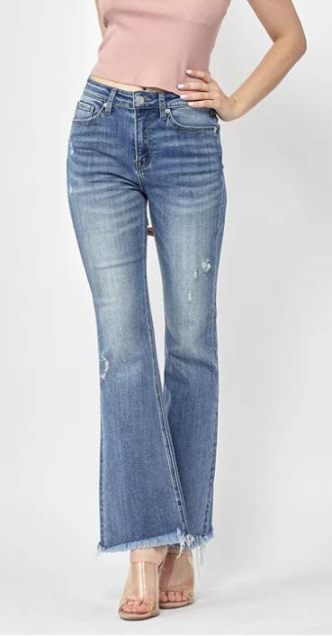 Risen High Rise Flare Jeans Size 3/26 (4)