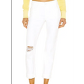 PAIGE Brigitte  White Wave Destructed Jeans Size 26