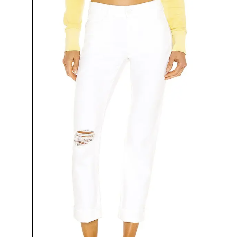 PAIGE Brigitte  White Wave Destructed Jeans Size 26