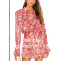 Alexis Printed Cupro Viscose Shirt Dress Size Large (runs small)