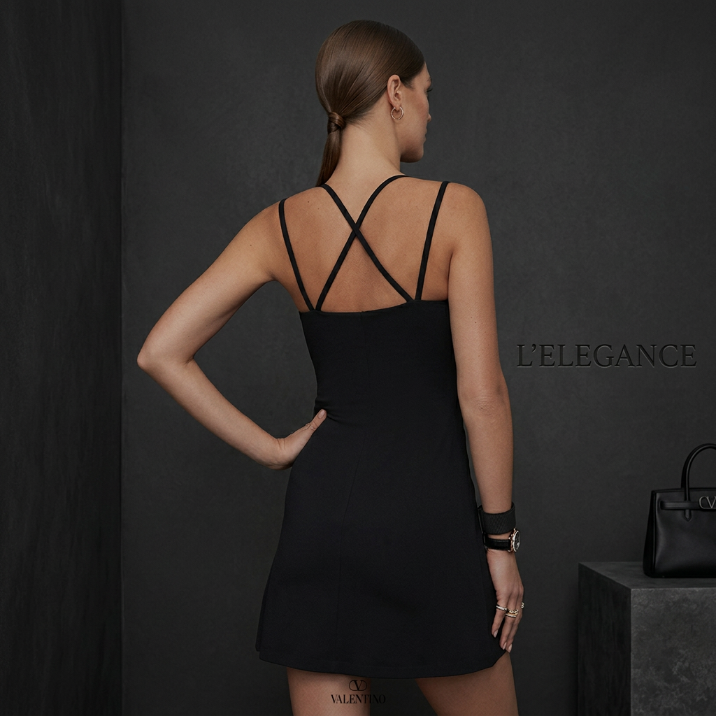 Carbon38 Strappy Dress in Melt-Black Size S