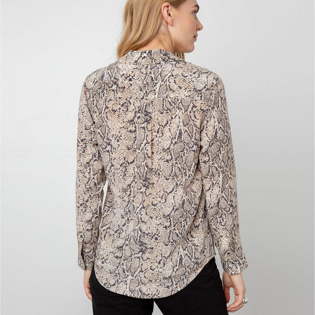 Rails Rebel Silk Snake Print Shirt Size Small