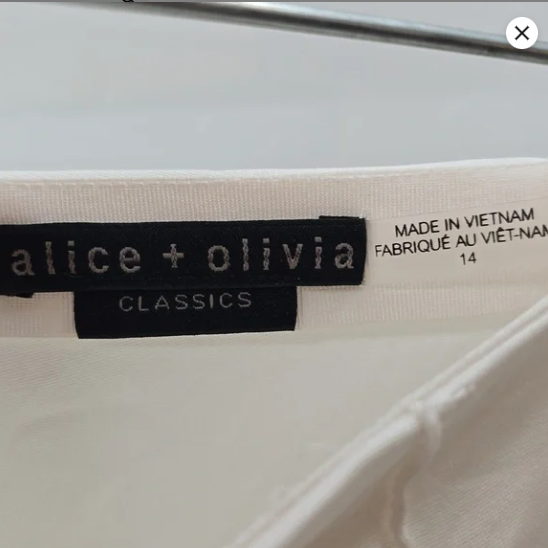 Alice + Olivia Elegant White Flare Pants SIze 14