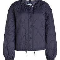 Free Assembly by Free People NAVY Quilted Snap Front Jacket Size Small